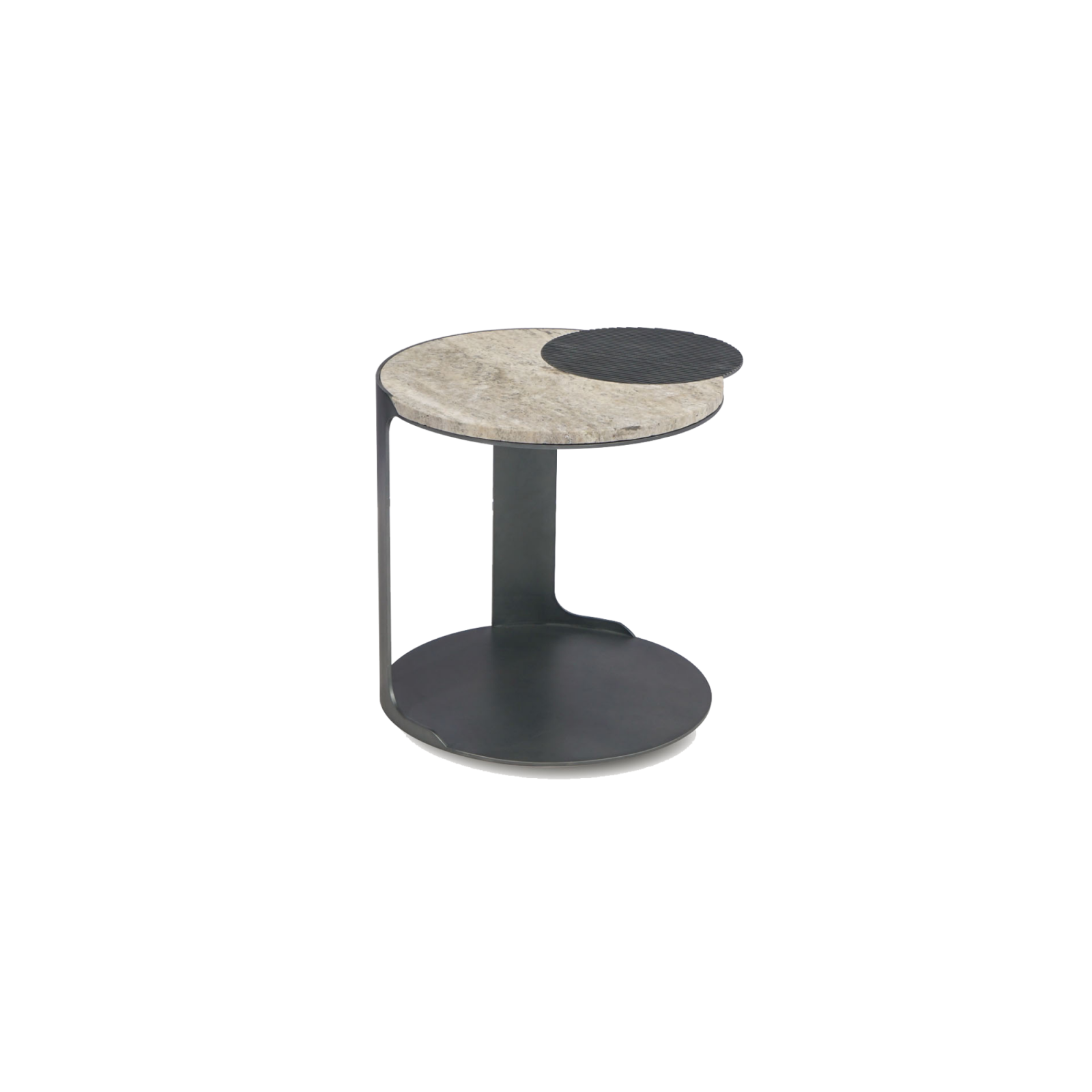 Round Ocean Side Table standing on a white wall