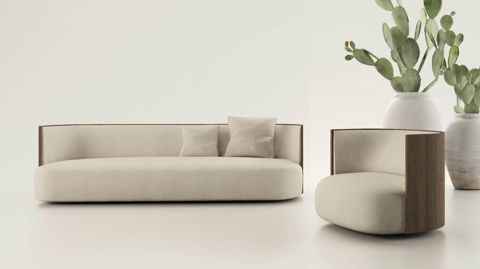 general view of Marsilia Sofa and Marsilia armchair