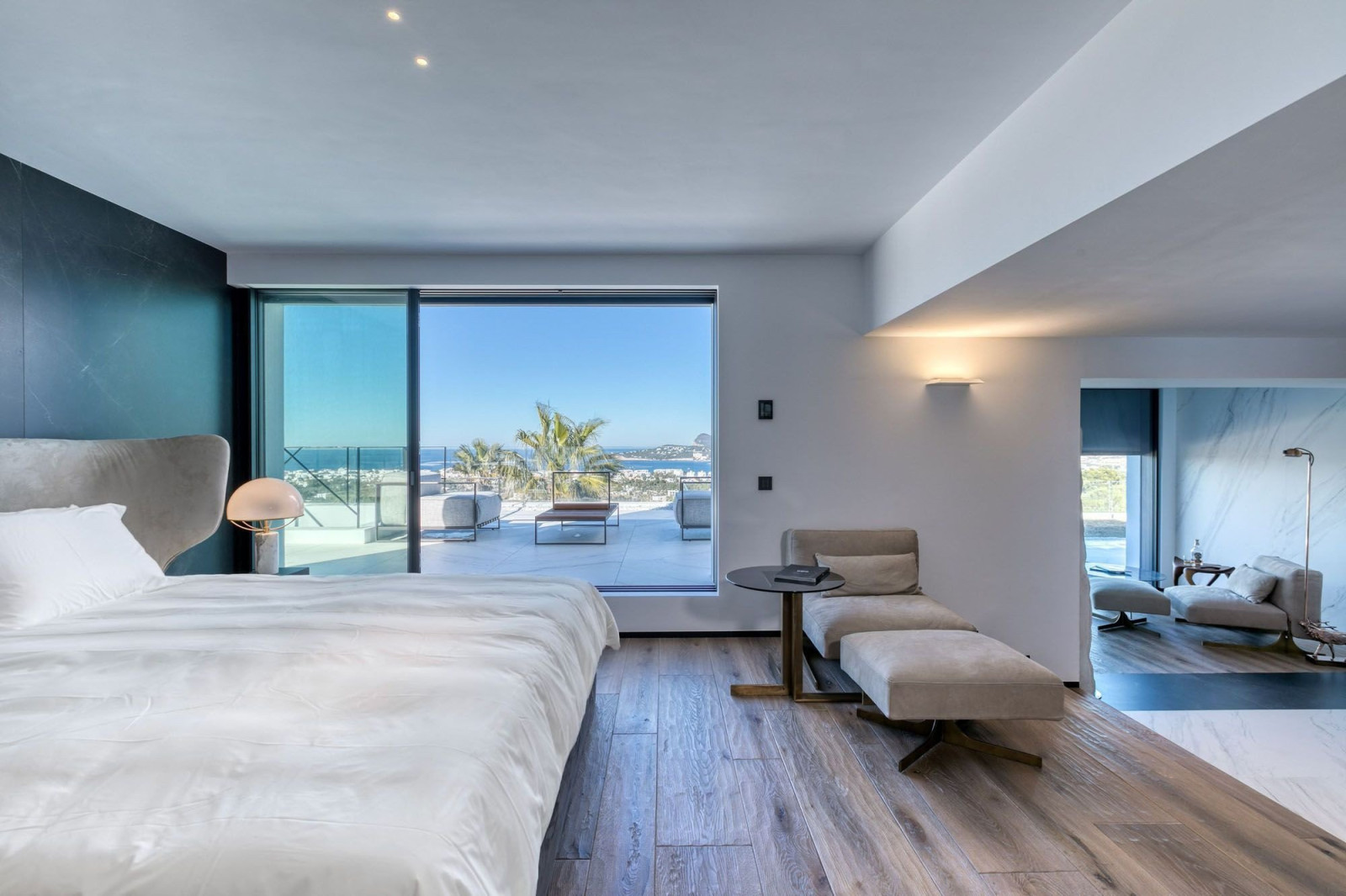 Atlantide coffee table in a bedroom