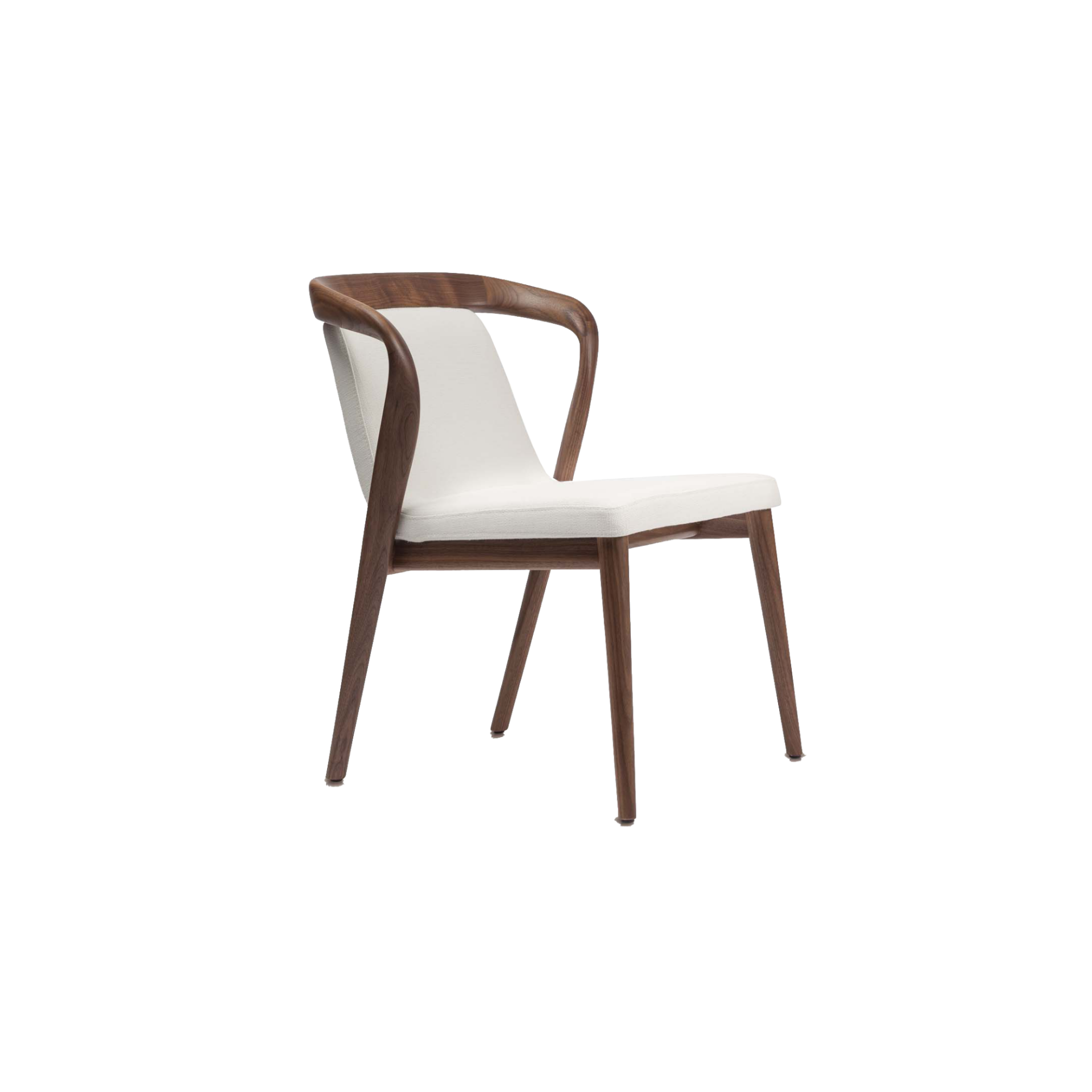 stylish chair where the massive wood is worked in a craft way.